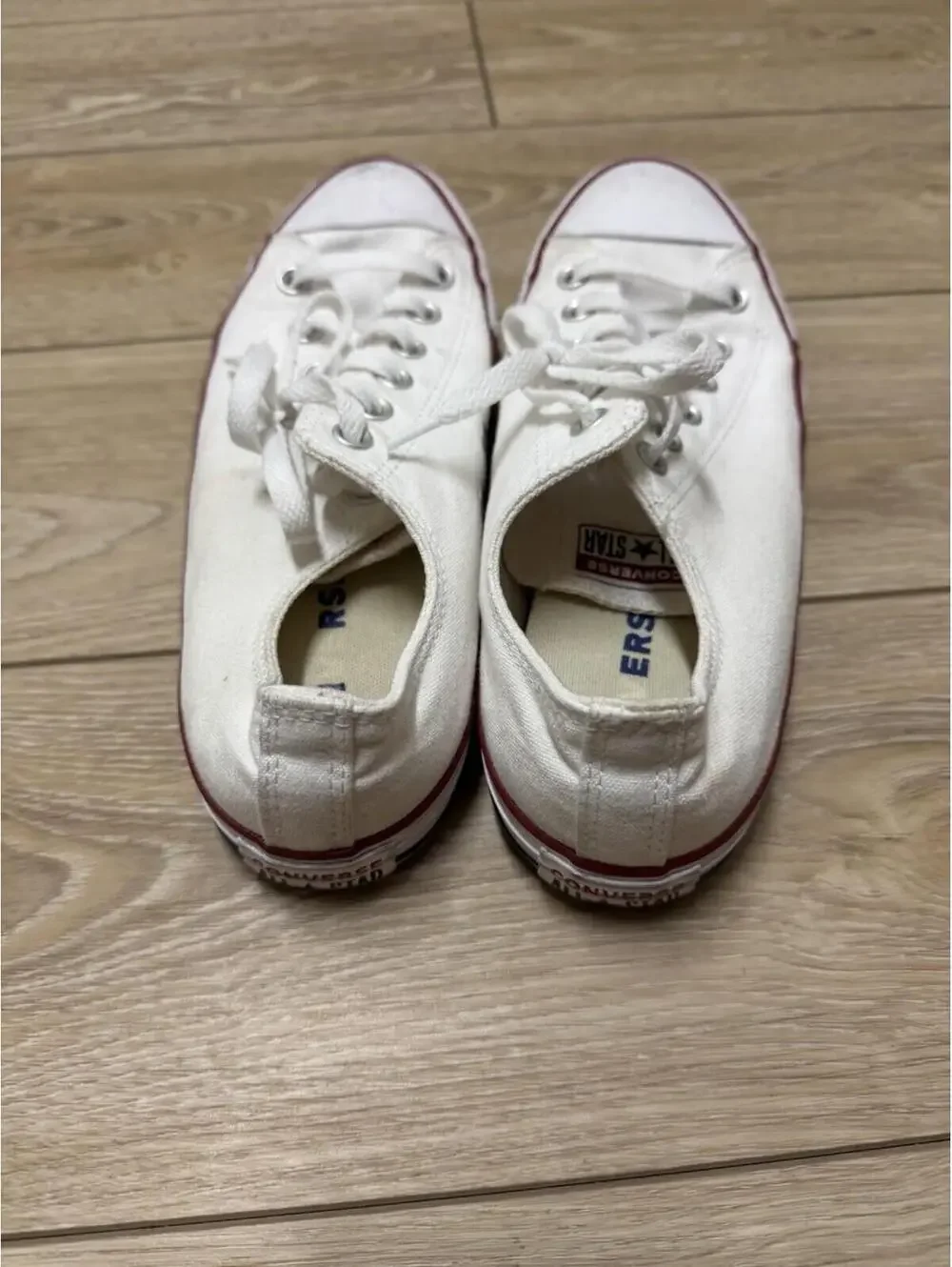 White Converse Chuck Taylor All Star Low Top Sneakers Men’s 8 / Women’s 10 - Picture 4 of 6